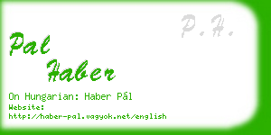 pal haber business card